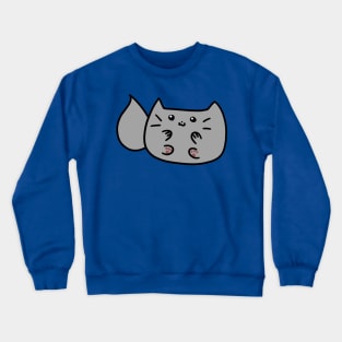 Fluffy Gray Cat Crewneck Sweatshirt